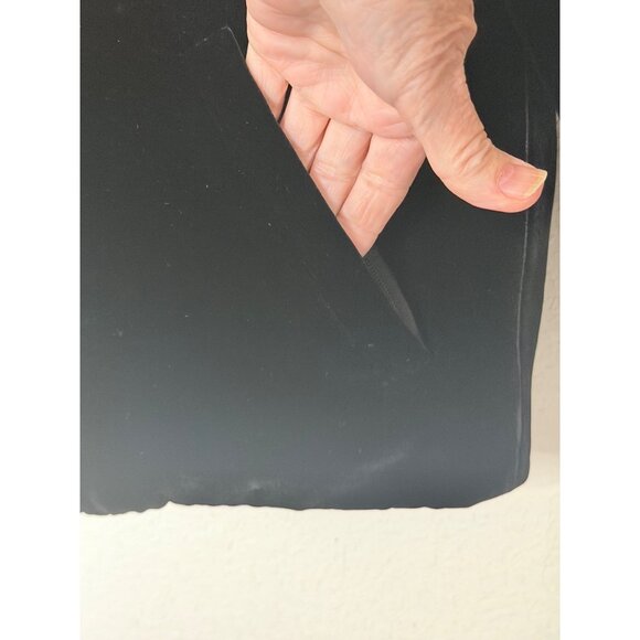 Lauren Ralph Lauren Jacket S Petite Black Silk Blend Faux Fur Hooded Quilted Zip - Picture 5 of 11